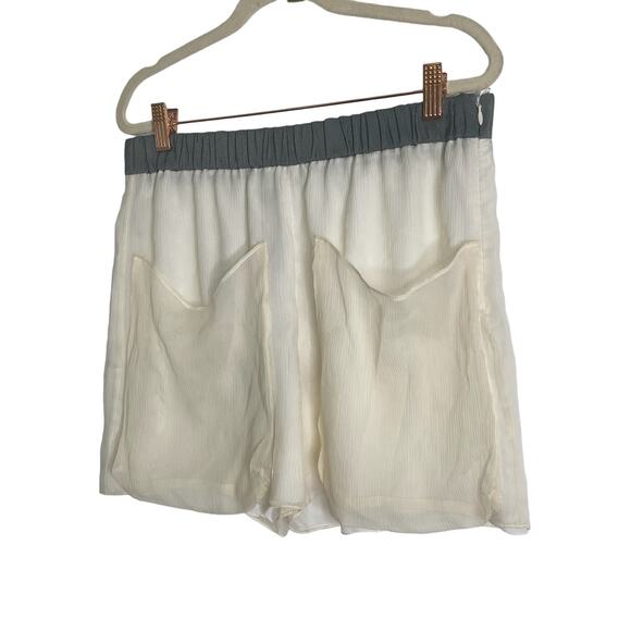 Emporio Armani 100% Mulberry Silk Shorts Elastic Waist Pull On Made in Italy 42 - Picture 4 of 9